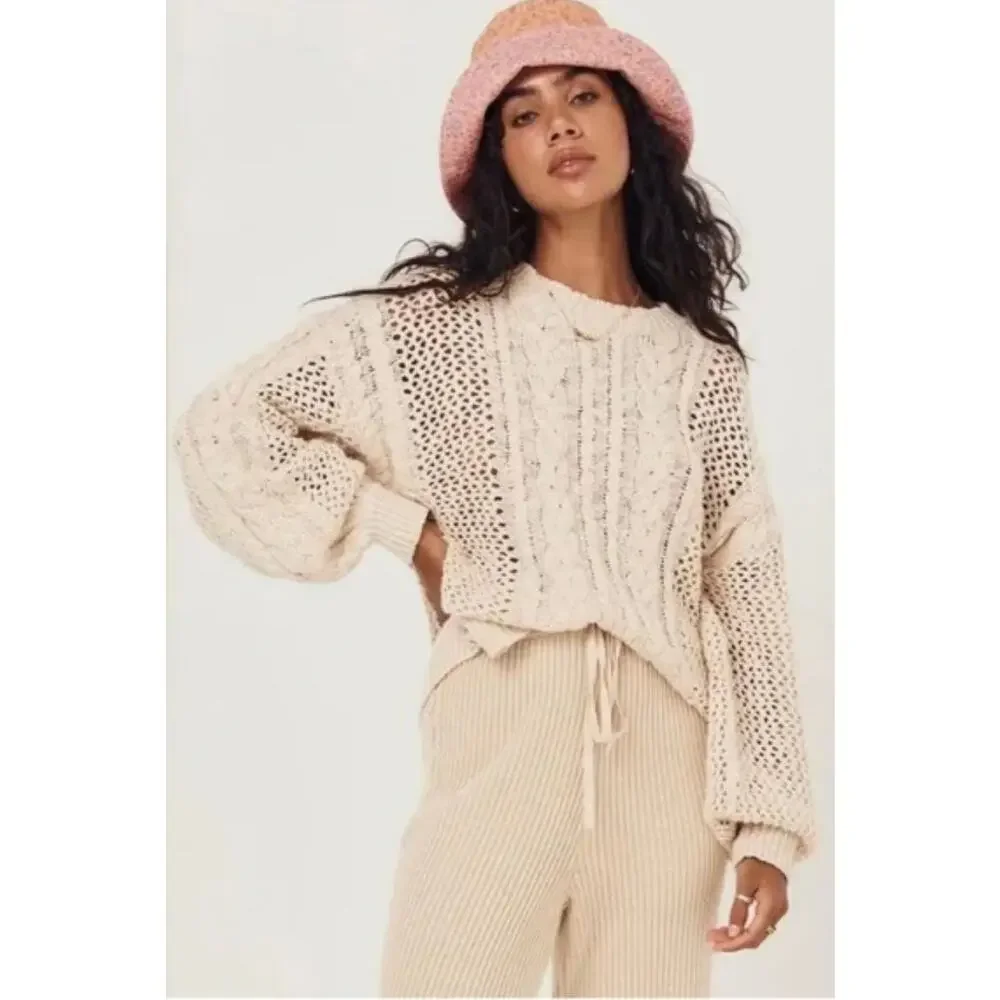 Spell & The Gypsy Kelani Cable Jumper / Sweater Size Medium  NWT